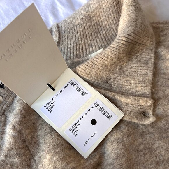 ISABEL MARANT Marina Boiled Knit Mini Dress In Beige, Size EU 34 / US 2 - Picture 4 of 5